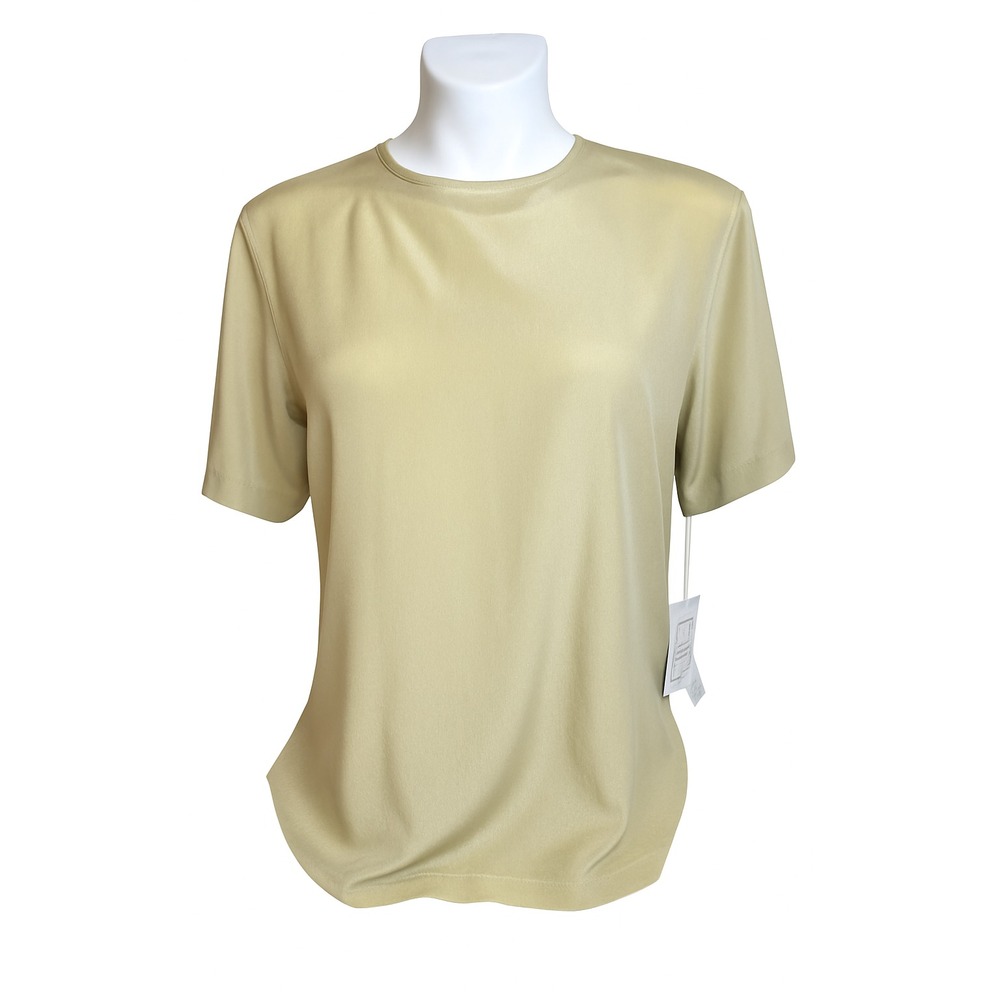 Vintage NWT Bethany SIlk Blouse‎ Women S Champagne 90s Quiet Luxury Chic Capsule
